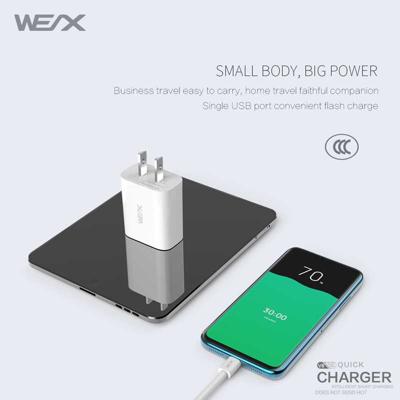 WEX - สายชาร์จ V8, ที่ชาร์จผนัง, อะแดปเตอร์