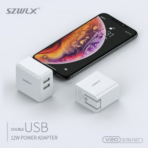 WEX v20 คู่ USB ชาร์จผนังกับพับปลั๊กเชื่อมต่อที่ใช้กับ iPhone x -8 และบัญชีสำหรับบัญชีและบัญชีแยกประเภท 6S และ iPad แอร์มินิ 3 -gallaxy s7 s7 s6 ejge และบันทึกเพิ่มเติมสีขาวและสีขาว