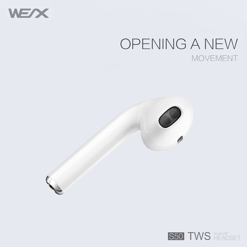 WEX S50 TWS หูฟังหูฟังสเตอริโอไร้สายตัวจริง